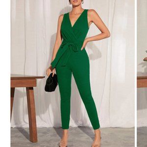 2 - Brand New Never worn SHEIN BIZwear Surplice Neck Belted Unitard Jumpsuit